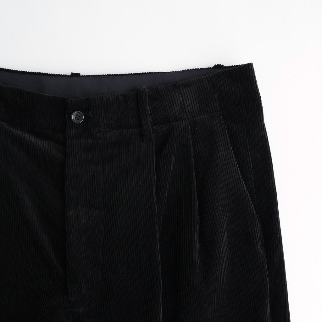 Suvin Corduroy Wide Straight Trousers #BLACK [GU253-40366]