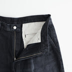 Selvage Denim Two Tuck Pants #BLACK DARK FADE [GU263-40061DB]