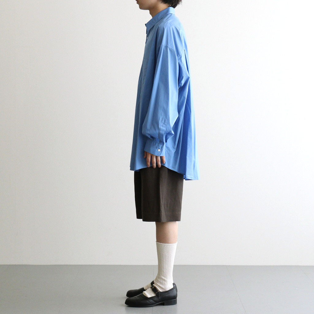 VIS/LI/RA TWILL WIDE EASY SHORT TROUSERS #KHAKI BROWN [ST.1437]