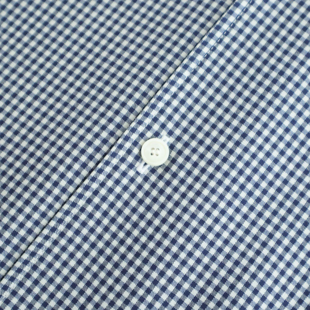 Wool Lounge Shirt #White & Navy Gingham [OFH010SH21]