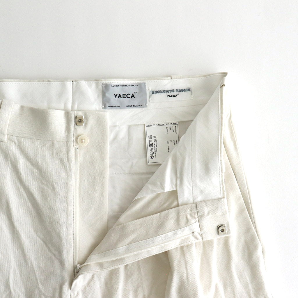 CHINO CLOTH PANTS TWO TUCK STRAIGHT #white [15606]