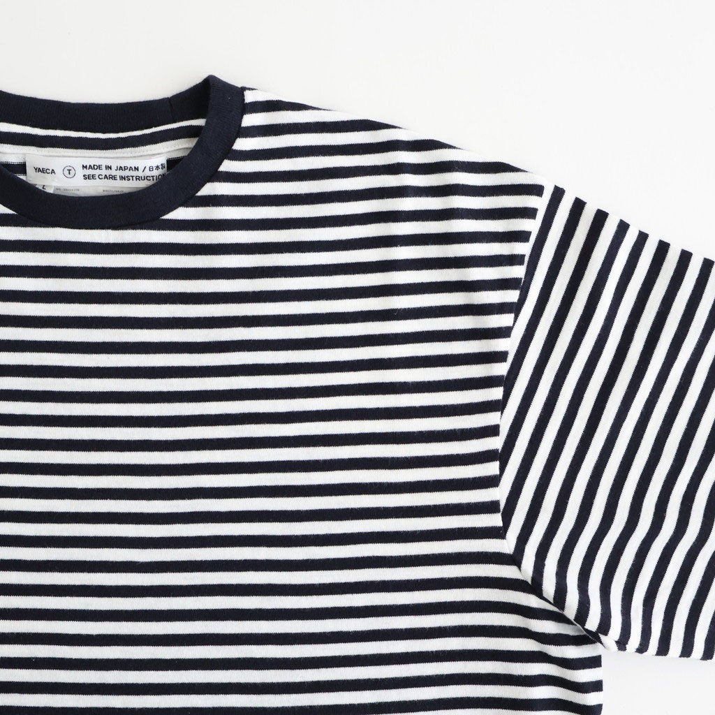 ムラ糸Tシャツ ロングスリーブ Slub Yarn Long-Sleeve T-Shirt #WHITE/NAVY [33061008]