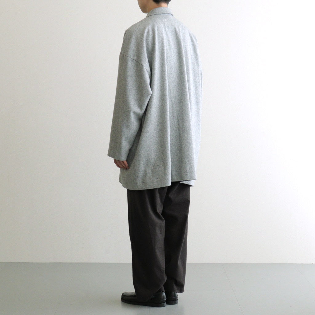 メルトンBigハーフコート #GRAY [D225-C548]