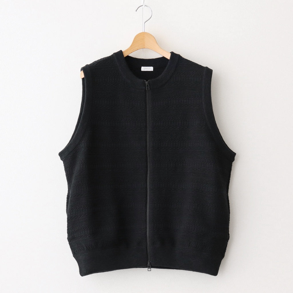 Links Zip Up Vest #Black [2501-017]