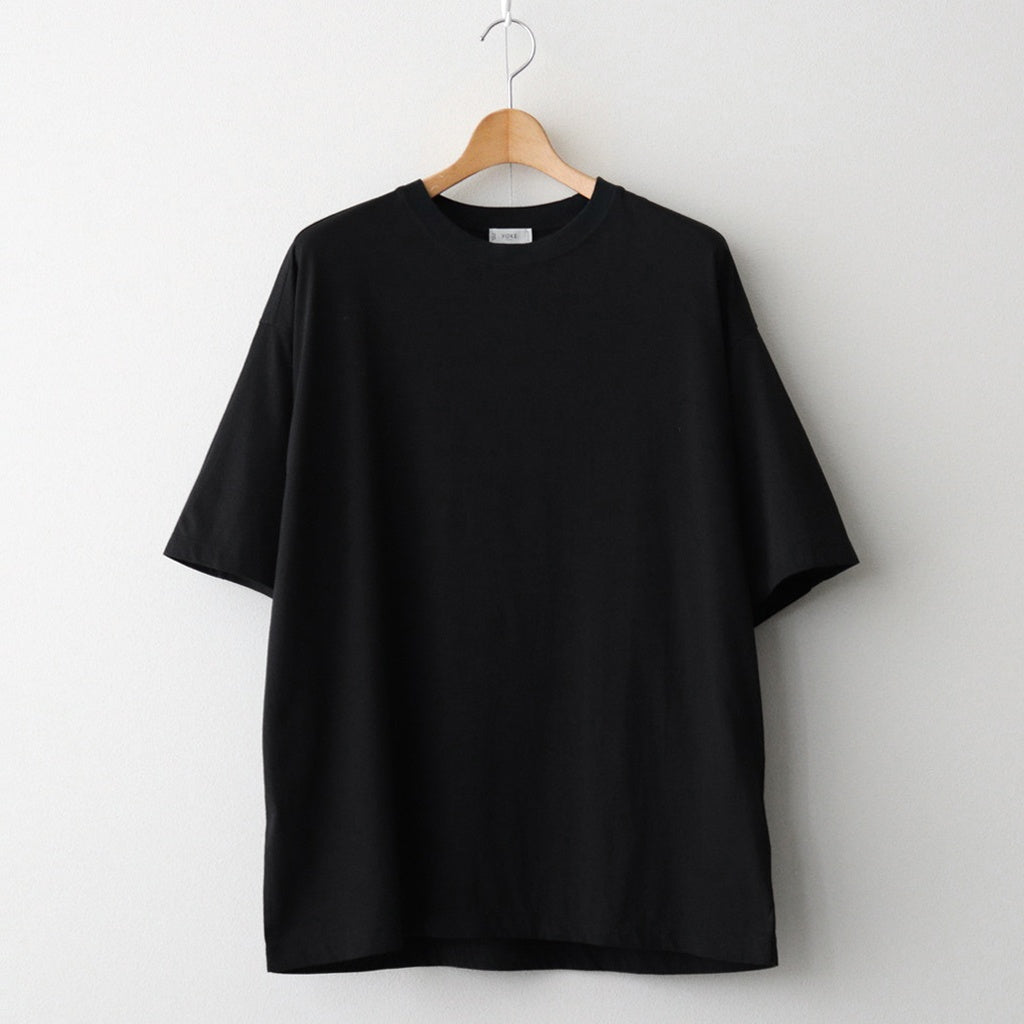 46G Suvin Cotton YOKE T-shirt #BLACK [YK26SS01226CS]