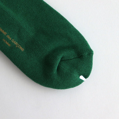 Cotton pile socks with logo #GREEN [HN-K501-051]