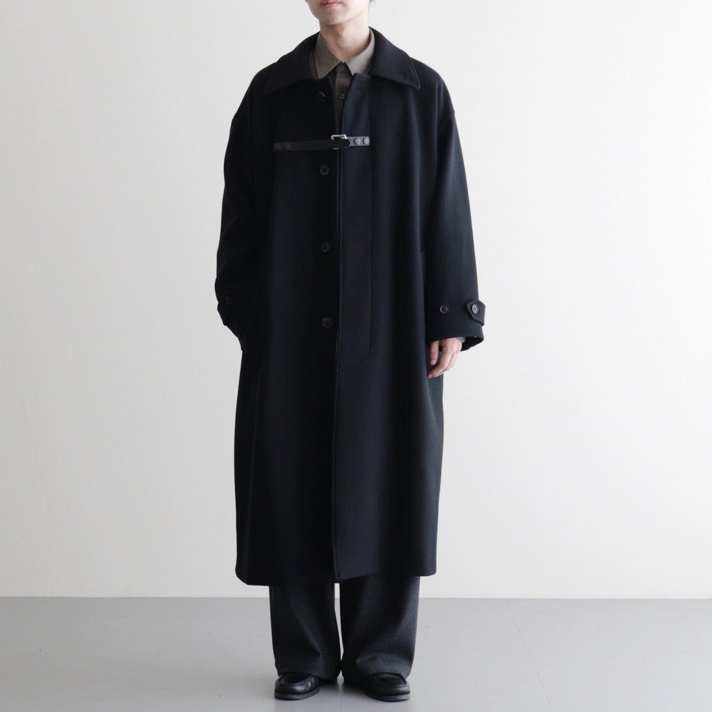 Melton Big Balmaccan Coat #BLACK [YK25FW01033C]