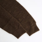 BABY SURI ALPACA SHEER KNIT SKIPPER POLO #DARK BROWN [A25AP02AK]