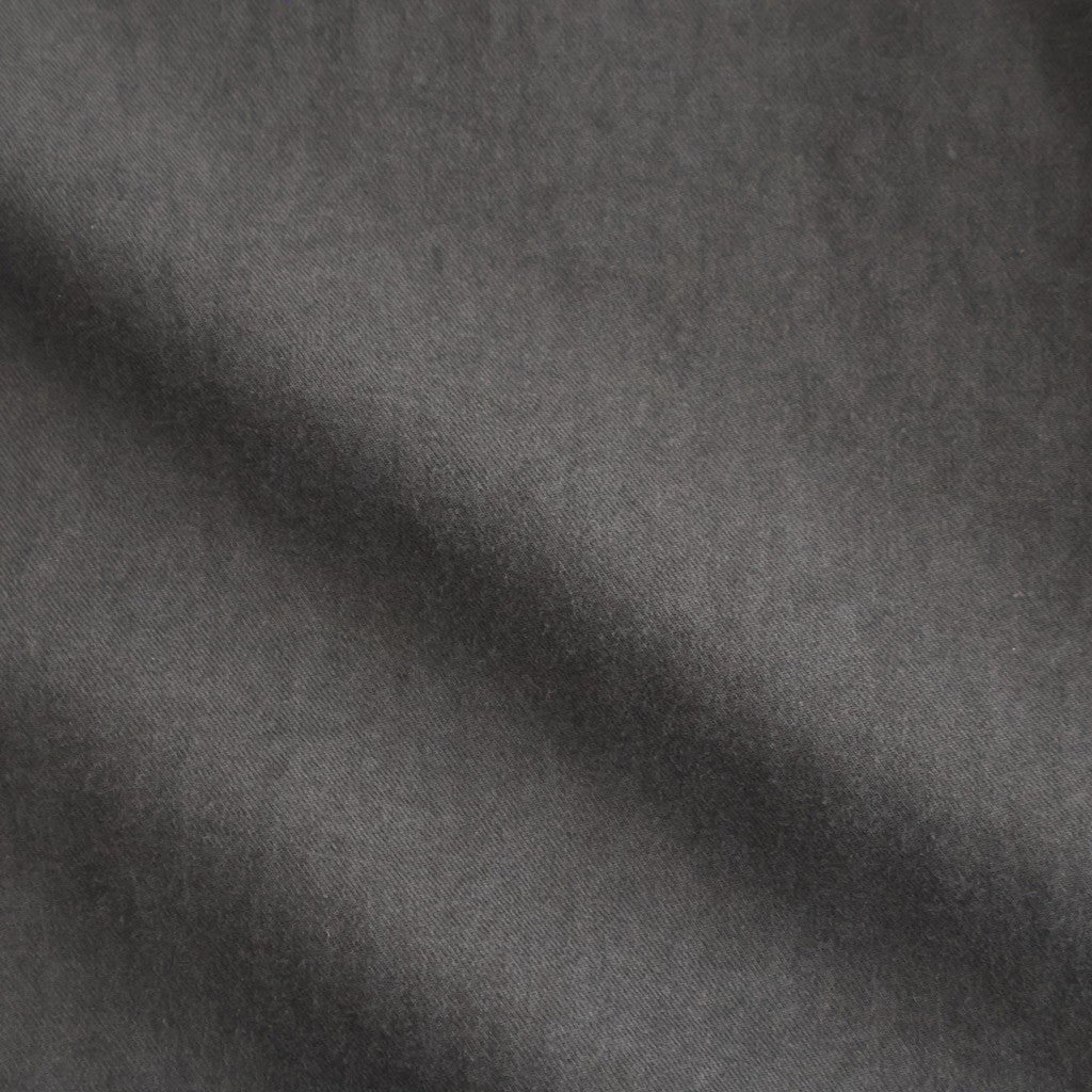 COTTON SILK GARMENT-DYED LOOSED SHIRT #CARBON [YK26SS01289SH]
