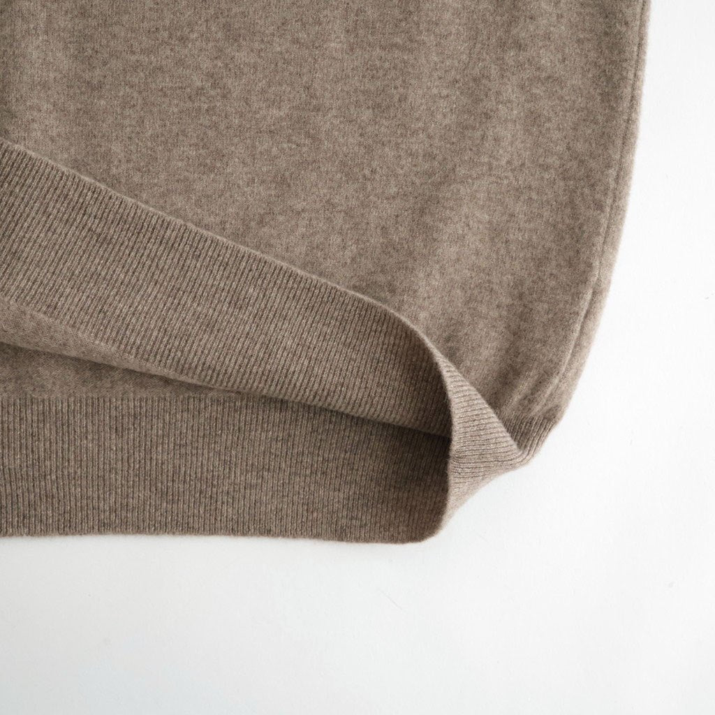 Leather-Trimmed Skipper Sweater #Beige [YK26FW01380S]