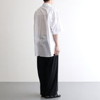 Broad S/S Oversized Regular Collar Shirt #WHITE [GM251-50013B]