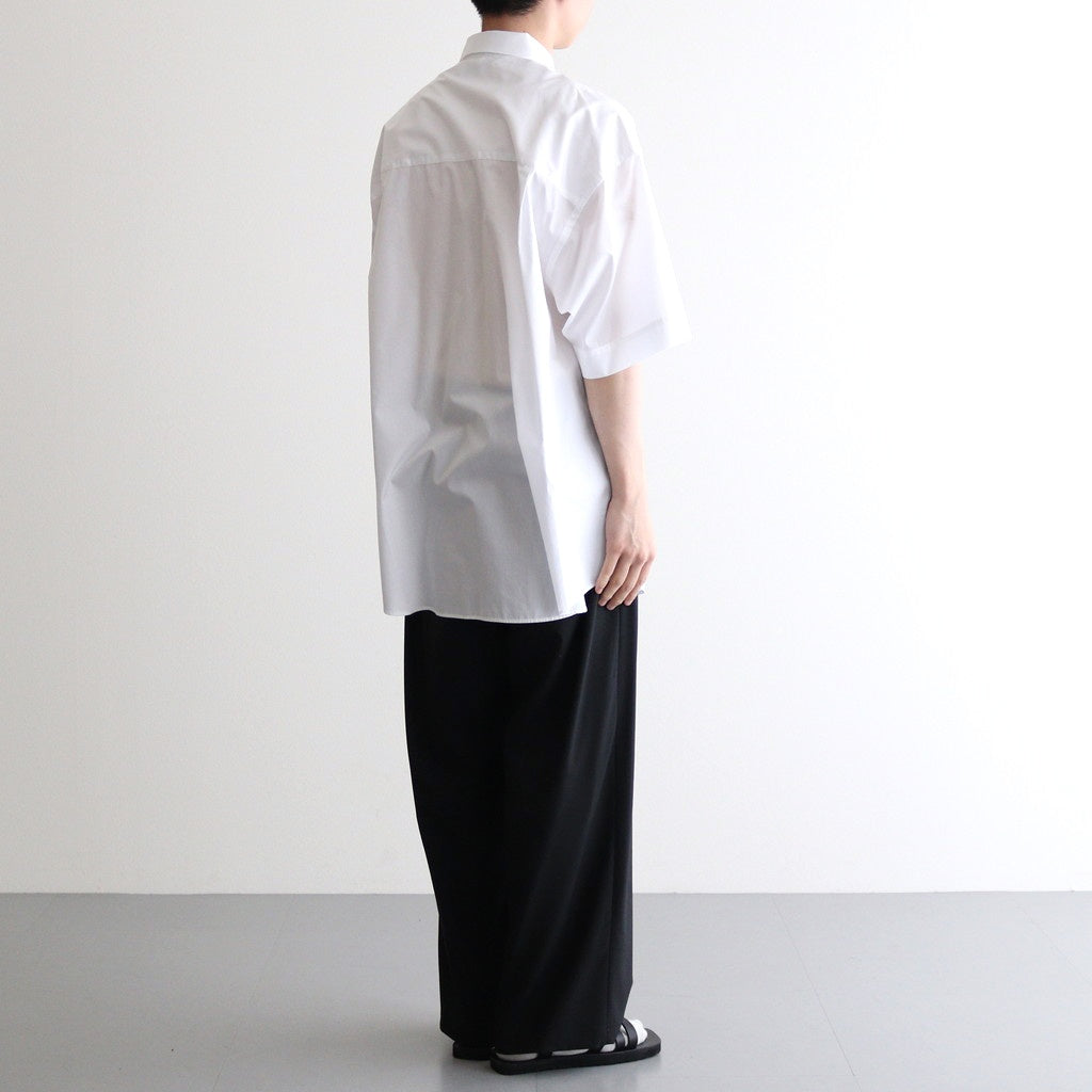 Broad S/S Oversized Regular Collar Shirt #WHITE [GM251-50013B]