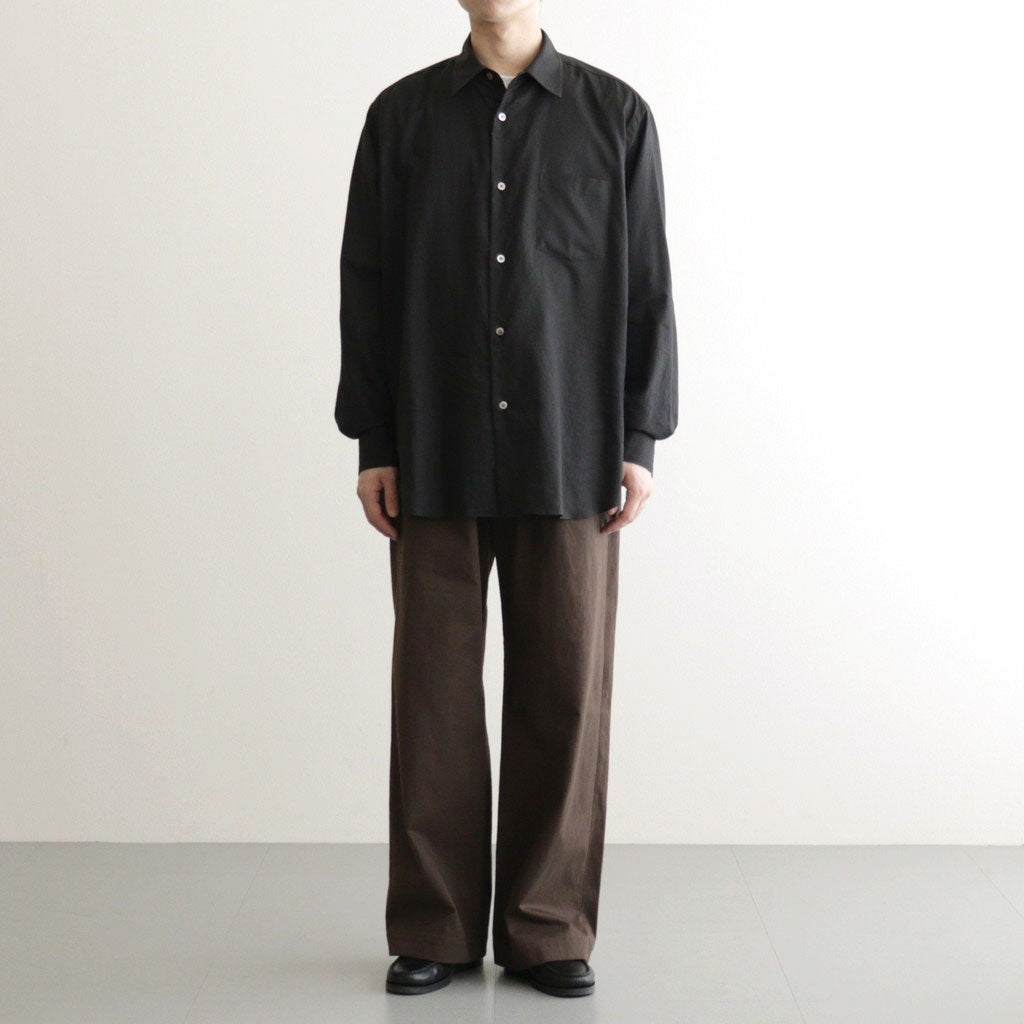 BRUSHED CHINO ONE TUCK WIDE PANTS #BROWN [ST.1399] – ciacura