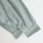 CORPORATE UNIFORM L/S SHIRT #GREEN STRIPE [FSC254-50021B]