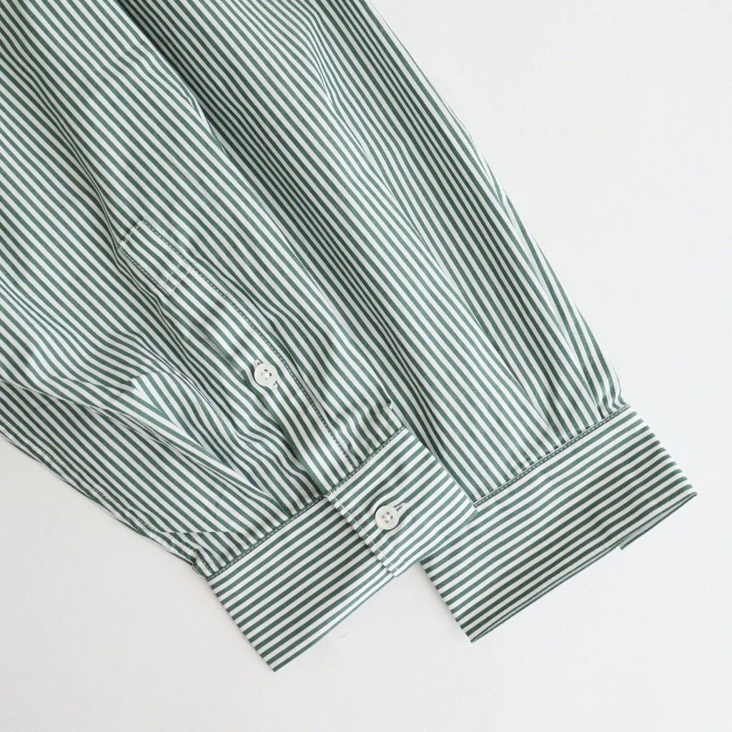 CORPORATE UNIFORM L/S SHIRT #GREEN STRIPE [FSC254-50021B]