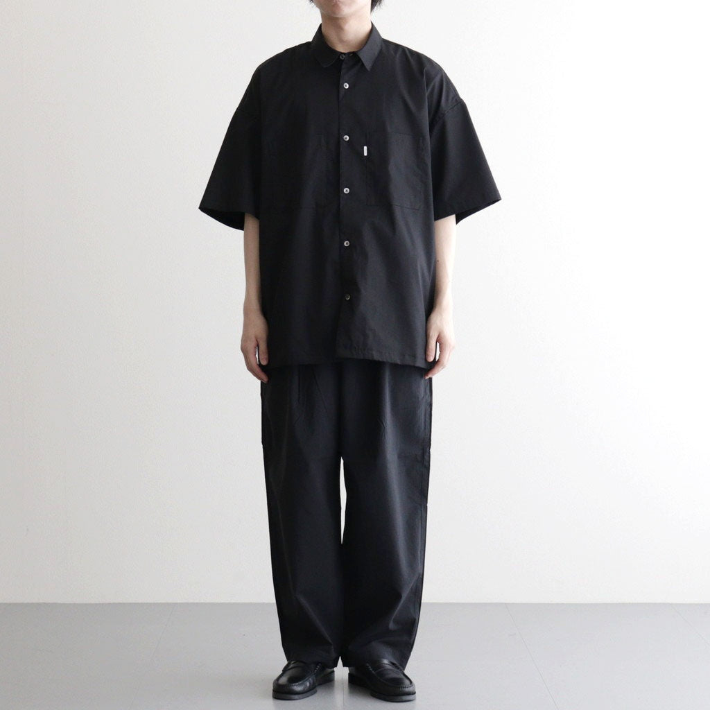 Solotex Twill S/S Oversized Box Shirt #BLACK [GM261-50159B