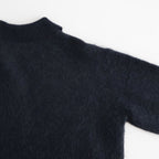 BABY SURI ALPACA SHEER KNIT SKIPPER POLO #NAVY [A26AP04AK]