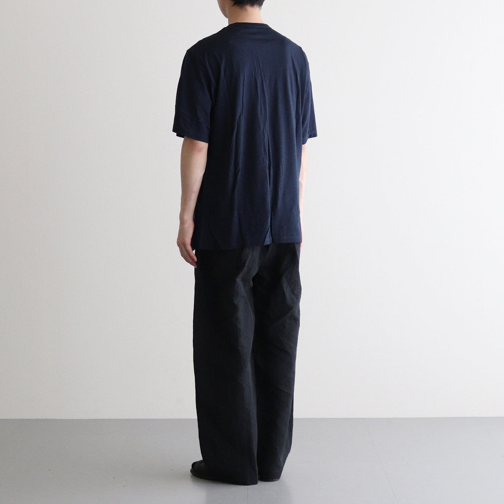 WASHABLE WOOL S/S TEE #NAVY [FSC241-70165B]