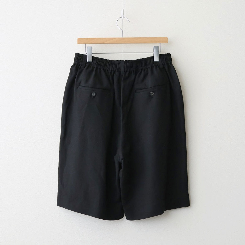 VIS/LI/RA TWILL WIDE EASY SHORT TROUSERS #BLACK [ST.1437]