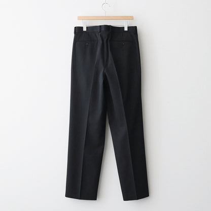 LIGHT WOOL MAX GABARDINE TWO-TUCK SLACKS #TOP BLACK [A25AP03MG]