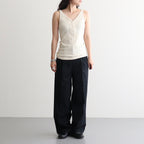 ORGANIC COTTON FINE RIB TANK #IVORY [A26ST03OF]