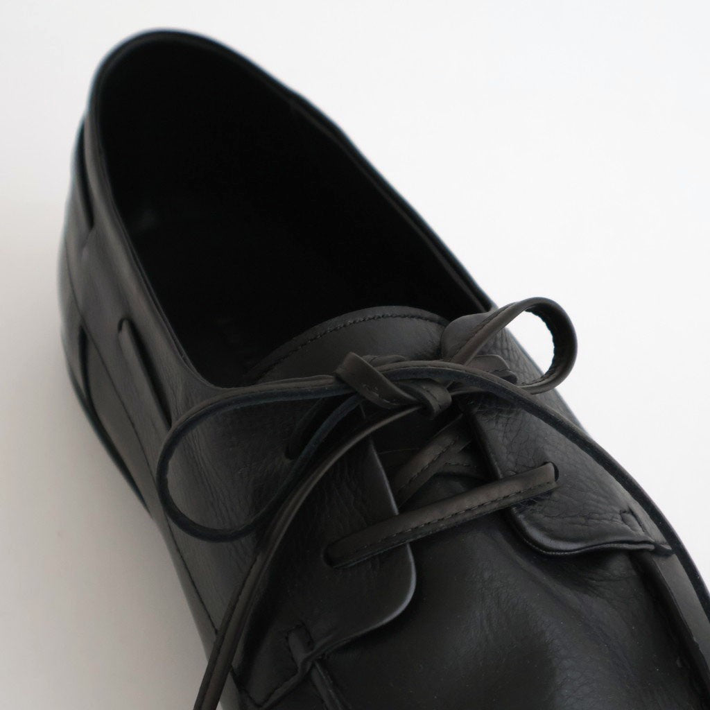 SOFT LEATHER DECK SHOES #BLACK [A26SS03QD]