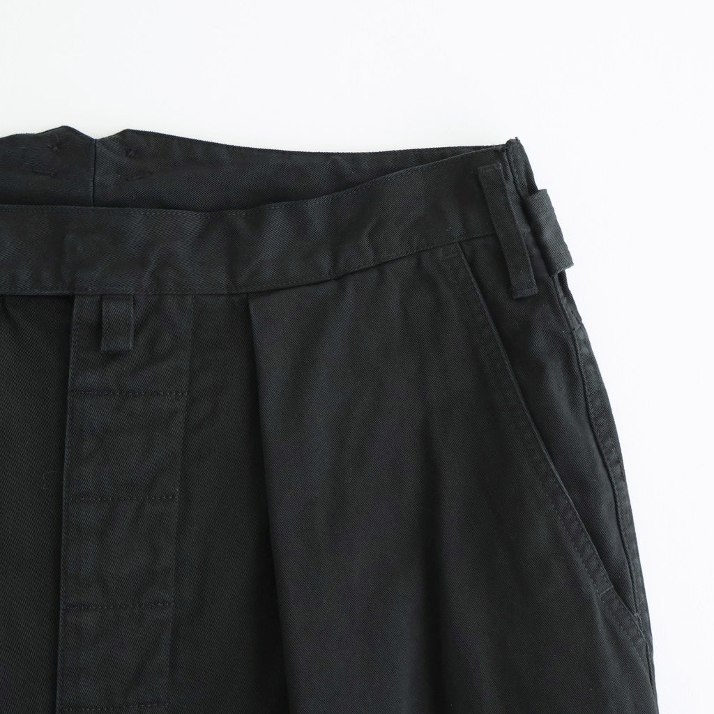 KATHARINE HAMNETT Organic Cotton Wide-leg Work Pants #BLACK [YK25FW01131P-KH]