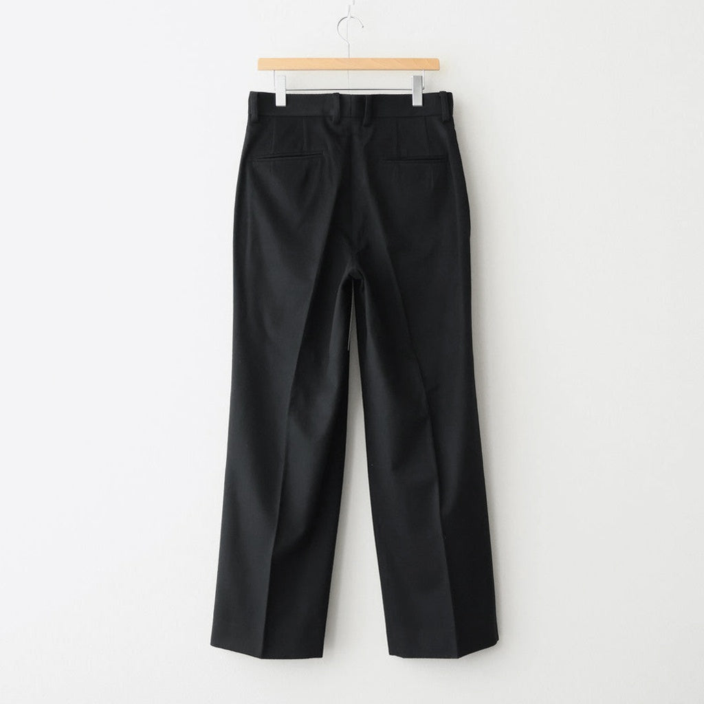 W/CA BEAVER STRAIGHT TROUSERS #BLACK [ST.1261]