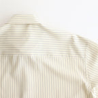 SUPER FINE WOOL STRIPE SHIRT #IVORY STRIPE [A25SS02WW]