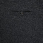 HIGH TWIST WOOL KNIT V-NECK P/O #CHARCOAL [A26AV04CK]