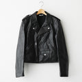 LAMB LEATHER RIDERS JACKET #BLACK [A25AB02WX]