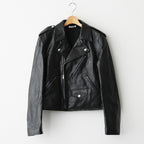 LAMB LEATHER RIDERS JACKET #BLACK [A25AB02WX]