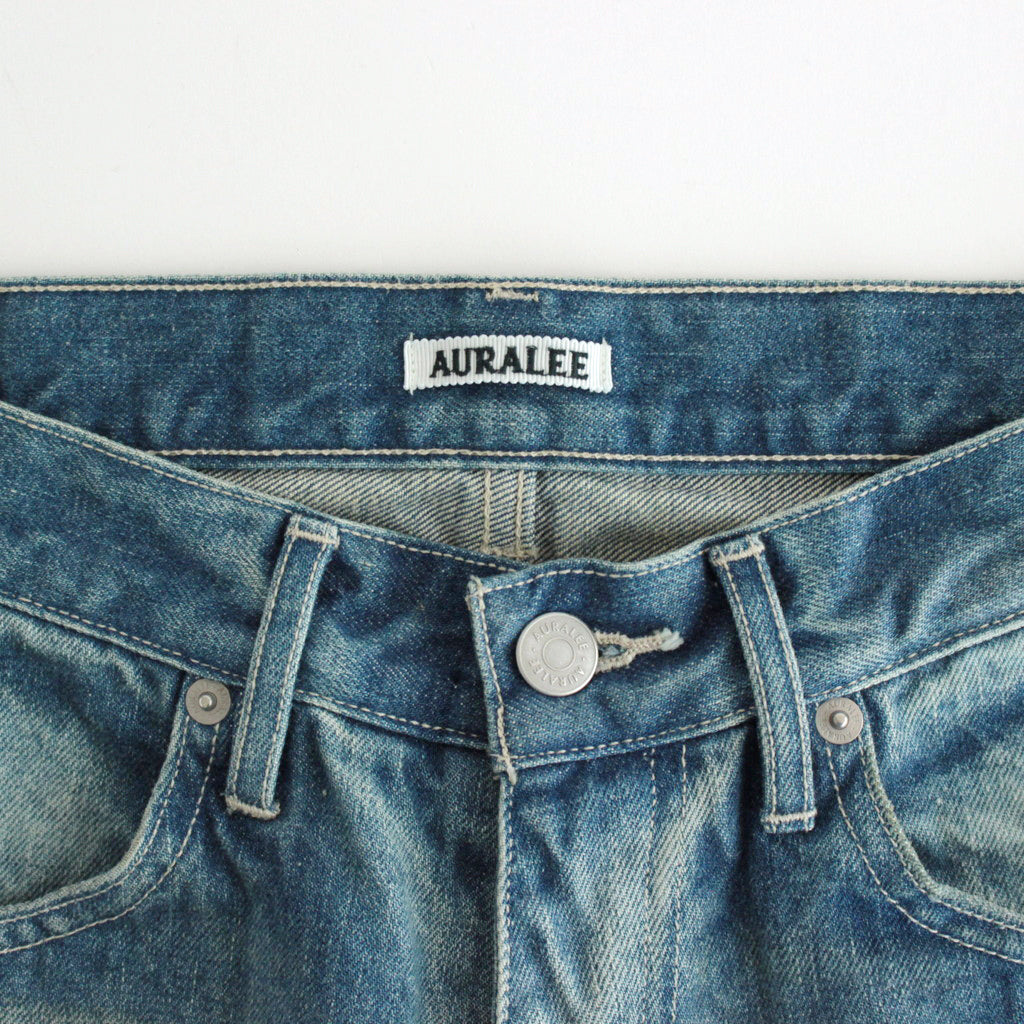 SELVEDGE FADED HEAVY DENIM PANTS #FADED INDIGO [A24AP03DH]