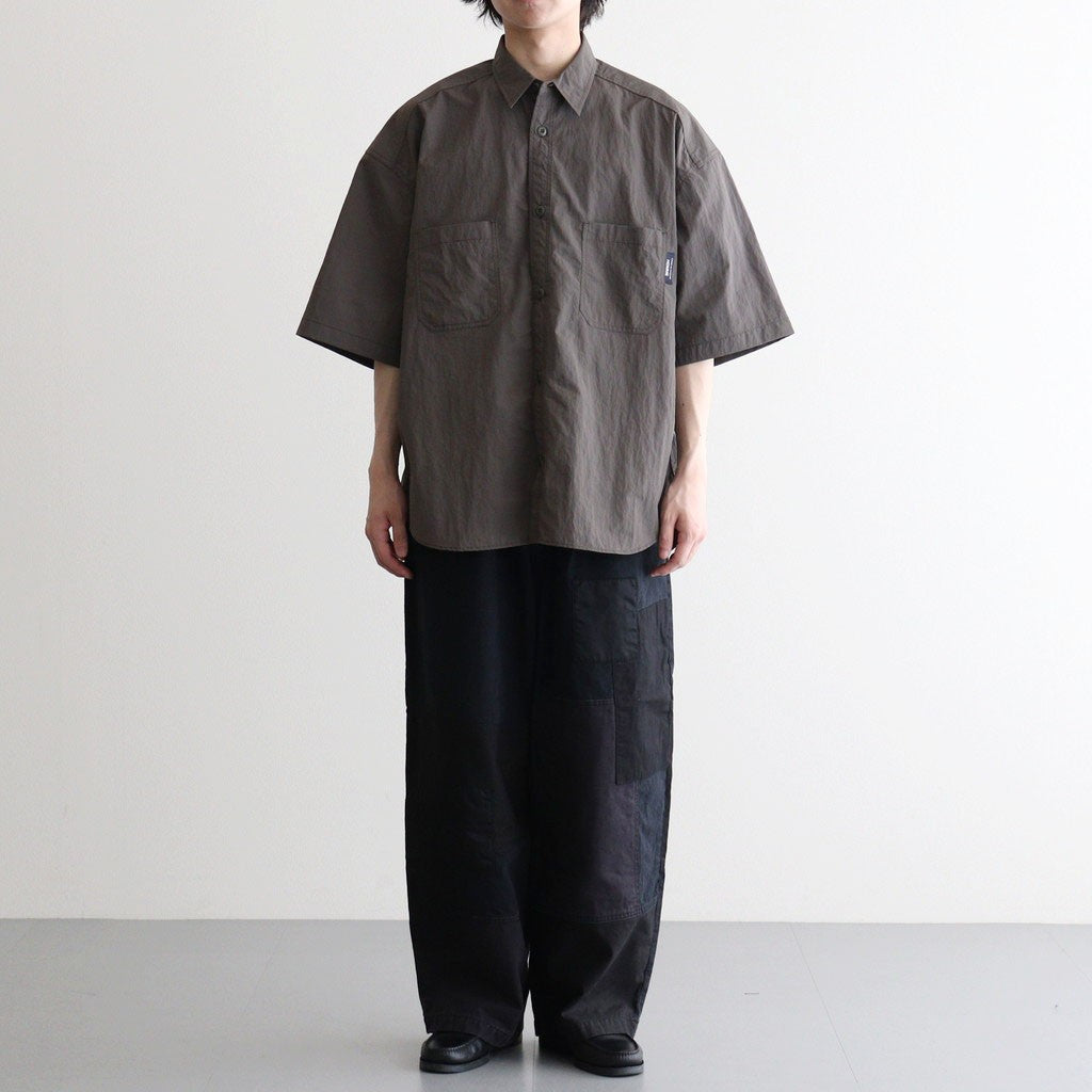 ナイロンタッサー S/S シャツ #KHAKI [HQ-B021-051]