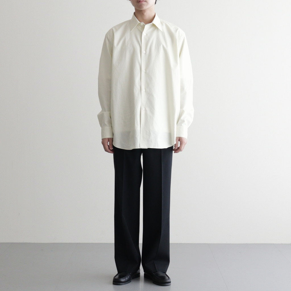 WASHED FINX TWILL SHIRT #VANILLA [A00S01TN] - ciacura 三重県四日市