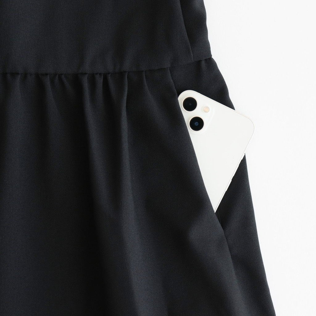 NBGZOO - オクタグラムポリエステル・艶消平織 オーバーオール #95 Black [SN_NC0809OO]