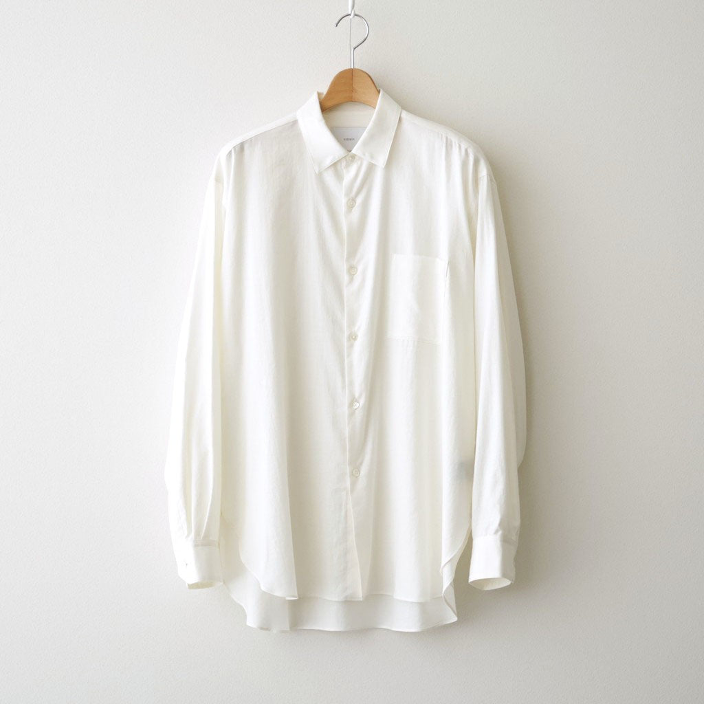 COTTON SILK OVERSIZED LS SHIRT #CREAM [ST.1666]