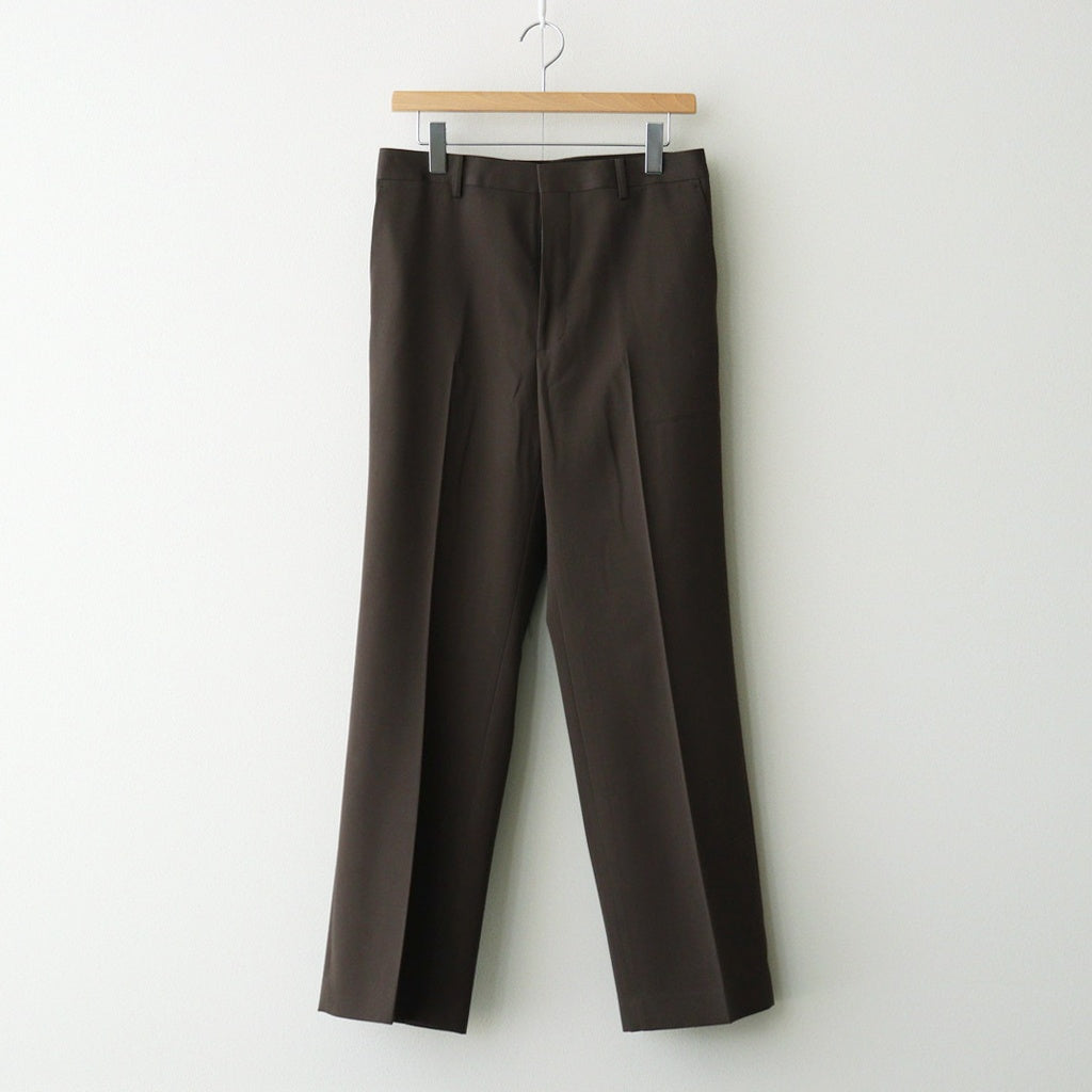 LIGHT WOOL MAX GABARDINE SLACKS #DARK BROWN [A26AP05MG]