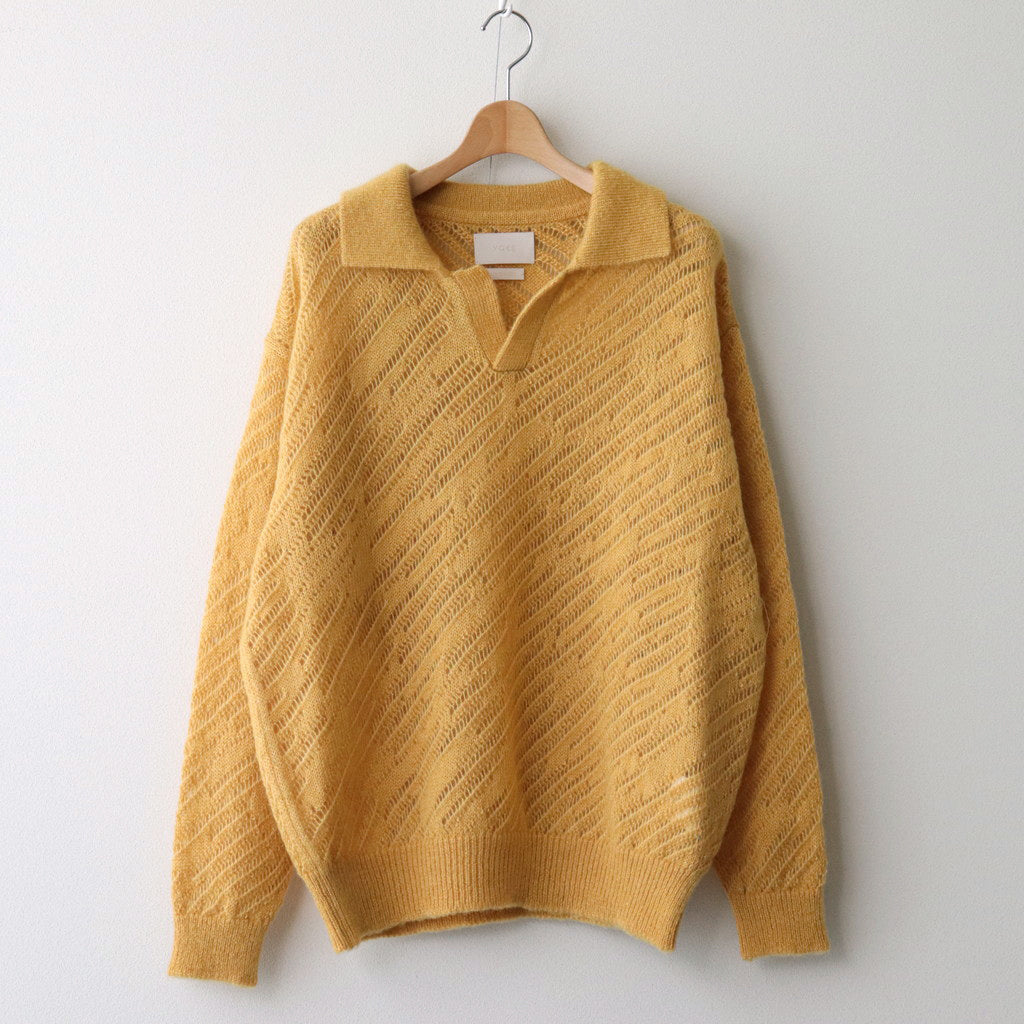 SILK MOHAIR PULLOVER SWEATER #YELLOW [YK24SS0671S]