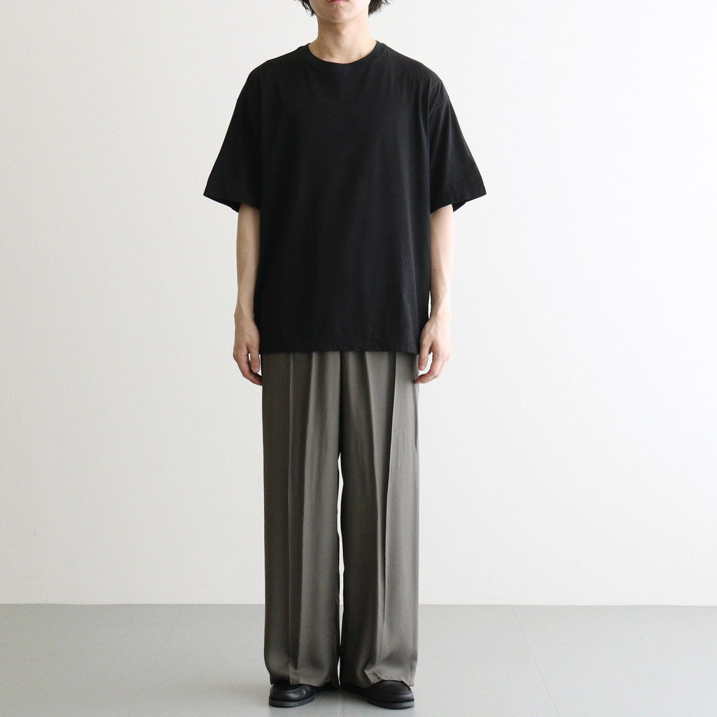 Modal Front Flat 1pleated Easy Trousers #CHARCOAL [YK26SS01216P]