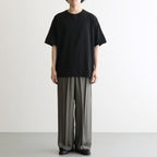 Modal Front Flat 1pleated Easy Trousers #CHARCOAL [YK26SS01216P]