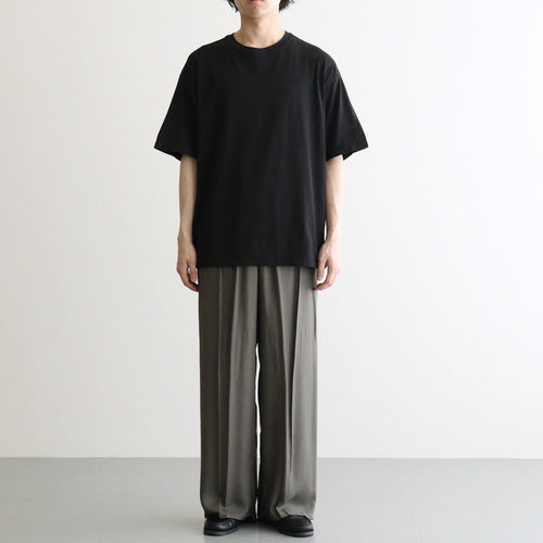 Modal Front Flat 1pleated Easy Trousers #CHARCOAL [YK26SS01216P]