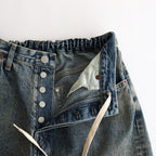 TWIST SEAM BAGGY VINTAGE DENIM JEANS #INDIGO [ST.1074]