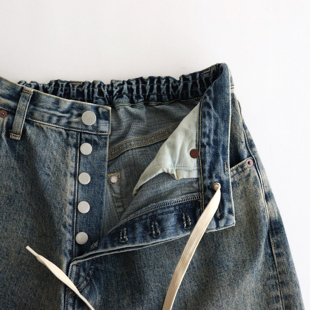 TWIST SEAM BAGGY VINTAGE DENIM JEANS #INDIGO [ST.1074]