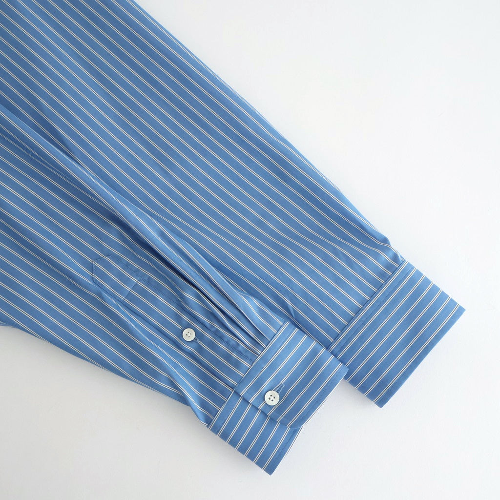 COTTON SILK STRIPE SHIRT #BLUE STRIPE [A25AS01CS]