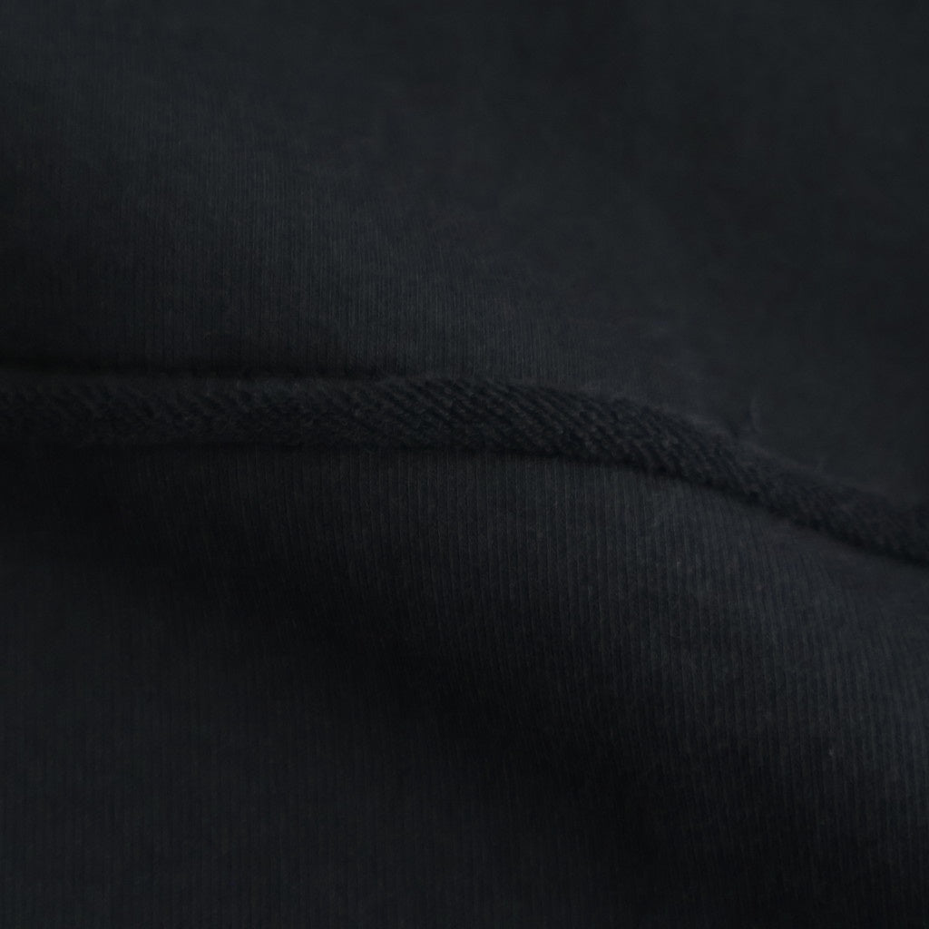 綿ミニ裏毛 製品洗カットソー #BLACK [HP-T013-051]