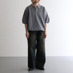 Moss Stitch Polo #D.Gray [2501-011]