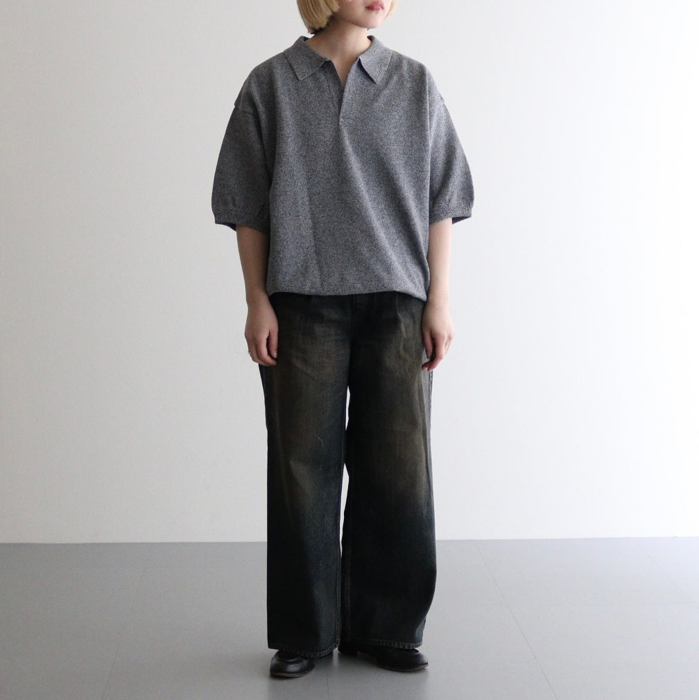 Moss Stitch Polo #D.Gray [2501-011]