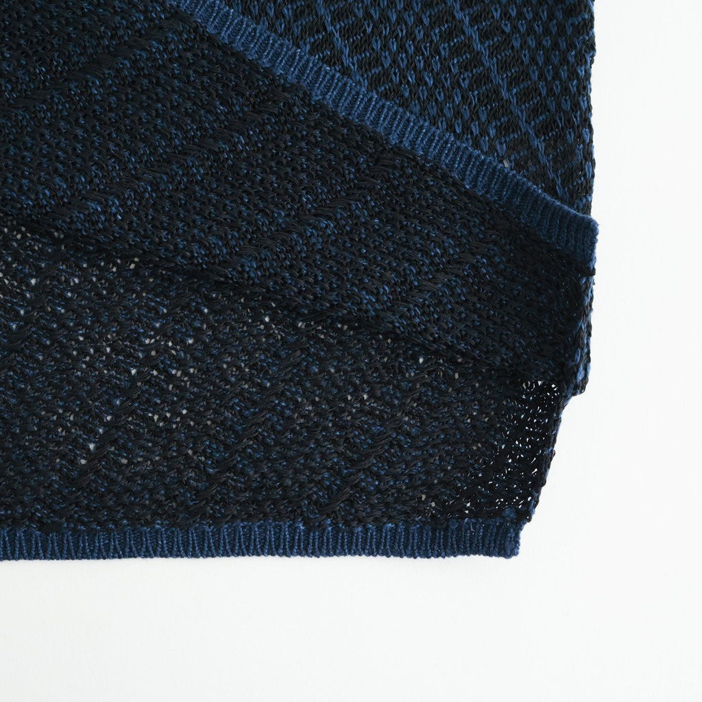 Diagonal Knit Skipper Shirt #NAVY [YK26SS01251S]