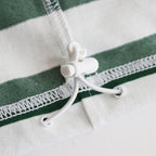 W's TECH DRAWSTRING BORDER S/S TEE #WHITE / GREEN [BE-36024L]